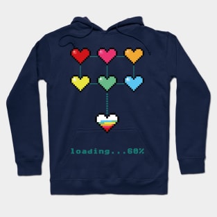 pixel hearts Hoodie